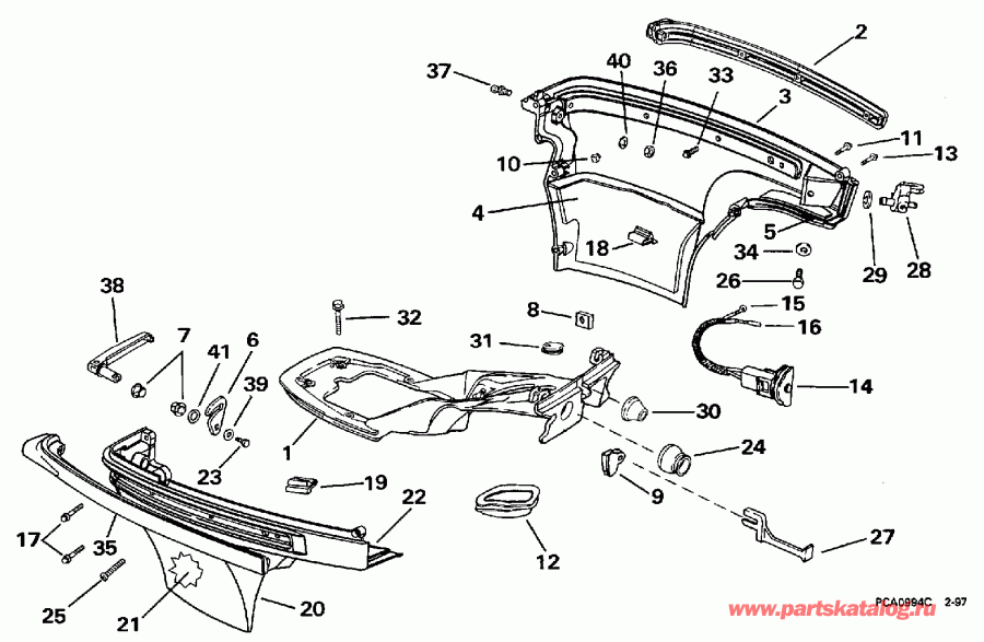��������� ��������� Evinrude HE15RPW 1997  - wer Engine Cover / wer ������ ��������� (�����)