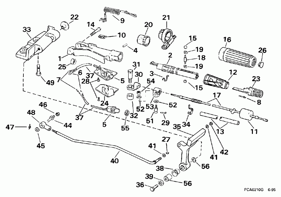 ��������� EVINRUDE HE25FPV 1997  - ee������ & ������������� Handle