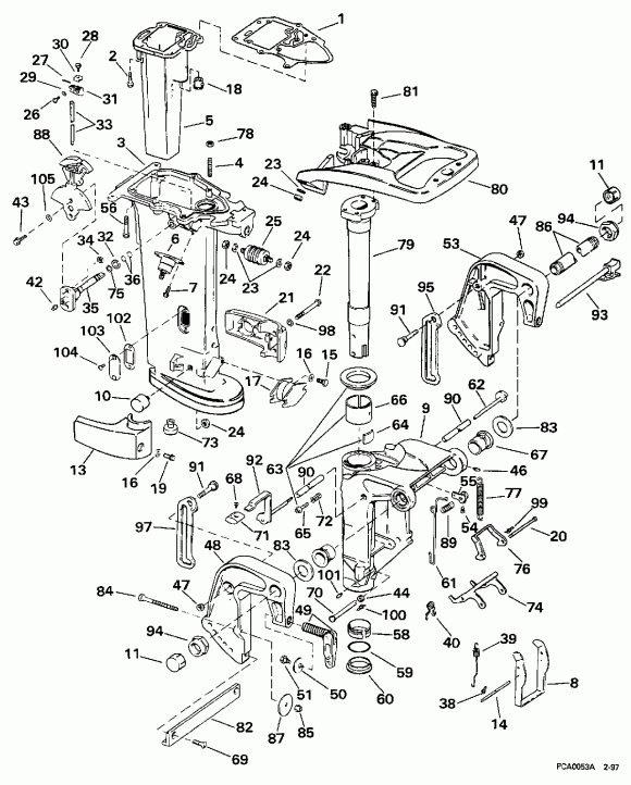 �������� ����� EVINRUDE HE25RSLV 1997  - 25rs, 25rw, H25fp / 25rs, 25rw, H25fp