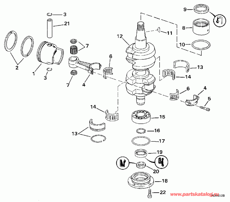 ��������� ����� Evinrude HE40RLEUC 1997  - ank��� & �������