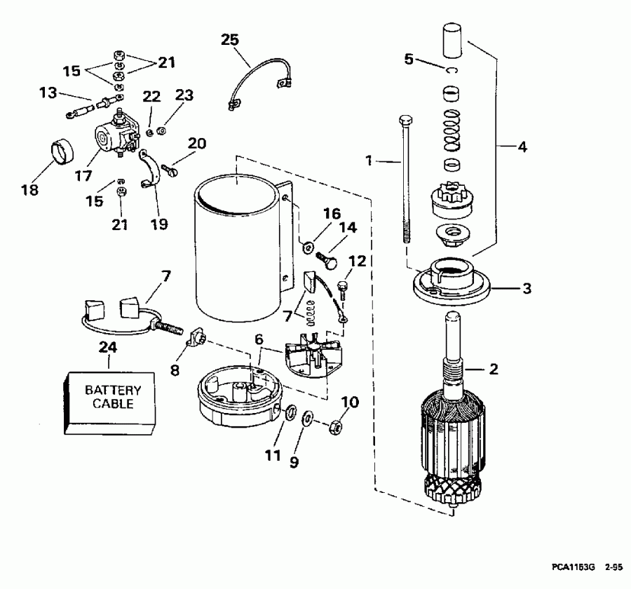 ��������� �������� ����� ������� HE55WMLZ 1997  - ectric Starter & Solenoid / ectric ������� & Solenoid