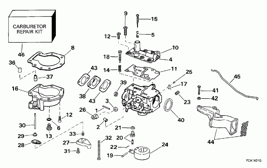  EVINRUDE HE5FREUR 1997  - rburetor