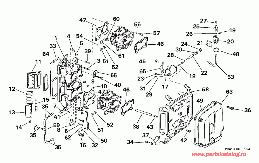 ��������� Evinrude SE100WTPLZ 1997  - take Manifold / take ���������