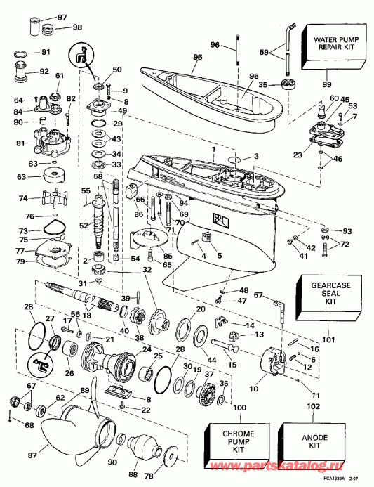 ��������� ����� EVINRUDE SE105RWLP 1997  - arcase - arcase