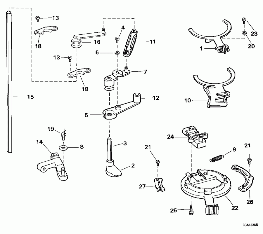  EVINRUDE SE105RWLP 1997  - rottle Linkage