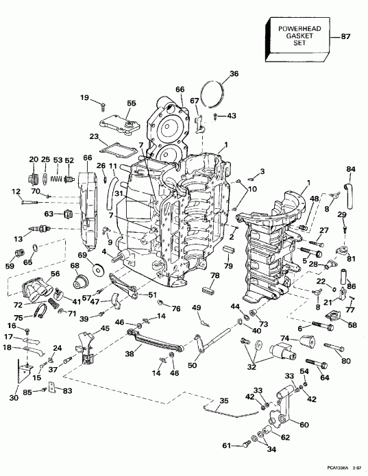 ��������� ����� ������� SE105RWYP 1997  - linder & Crankcase / linder & ������ ���������