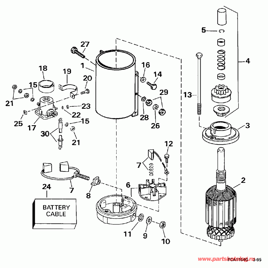 ��������� �������� ����� Evinrude SE125WTPLJ 1997  - arter Motor - arter Motor