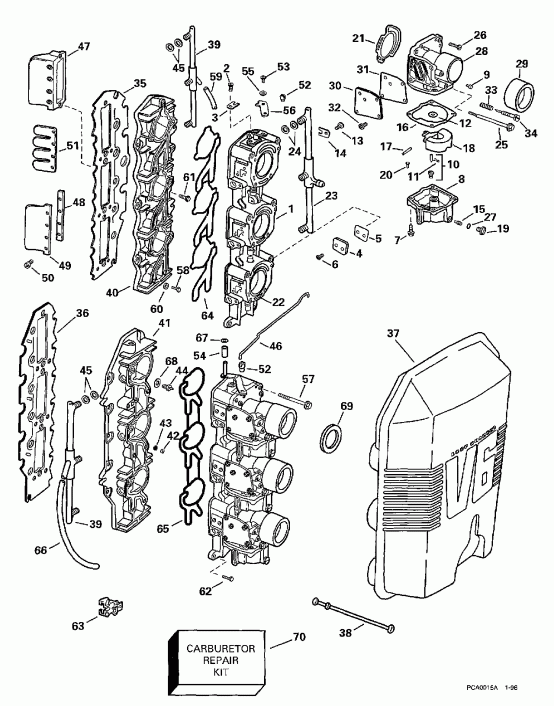  ������� SE150WTPLT4 1997  - rburetor & Intake Manifold