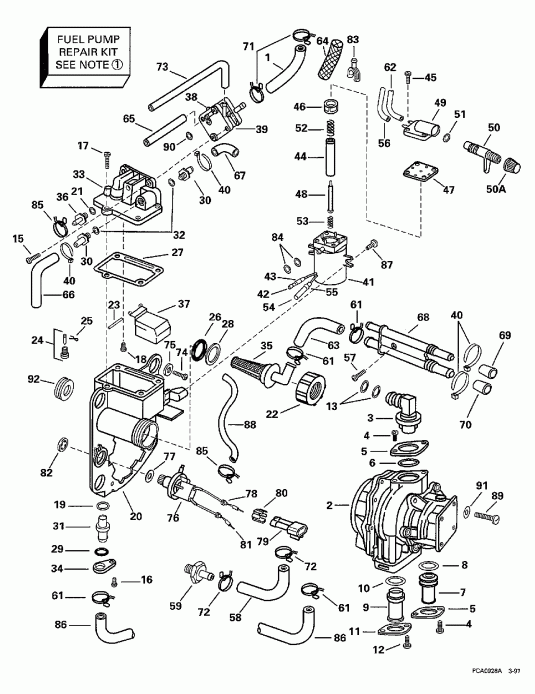 ��������� ��������� EVINRUDE SE150WTPLT 1997  - el ��������� & Components - el Bracket & Components