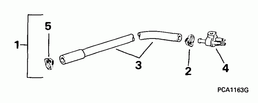 �������� ��������� ����� Evinrude SE150WTPXT4 1997  - el Connector & Hose
