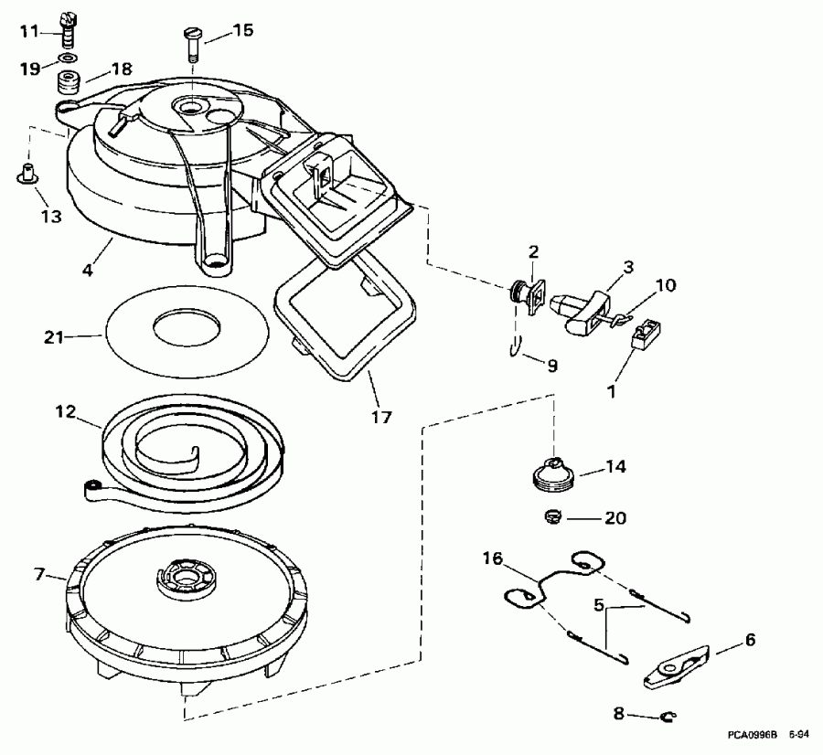 ��������� �������� ����� EVINRUDE SE15RPLW 1997  - wind ������� / wind Starter