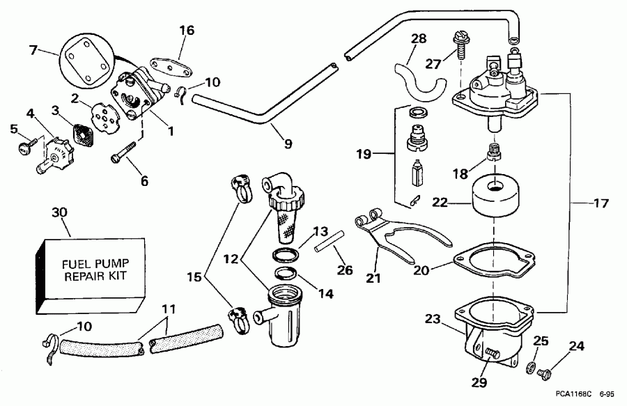 ��������� ��������� EVINRUDE SE15RPW 1997  - 15kc Models Only / 15kc Models Only