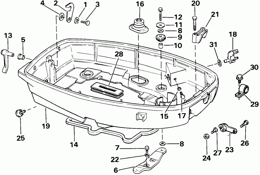 ����� EVINRUDE SE15RPW 1997  - wer ������ ��������� (�����) / wer Engine Cover