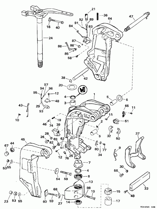 ��������� �������� ����� EVINRUDE SE200WTPXS 1997  - dsection