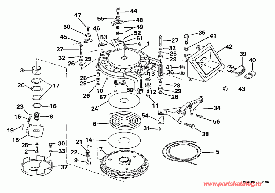 �������� ��������� ����� Evinrude SE65RSLZ2 1997  - wind ������� / wind Starter