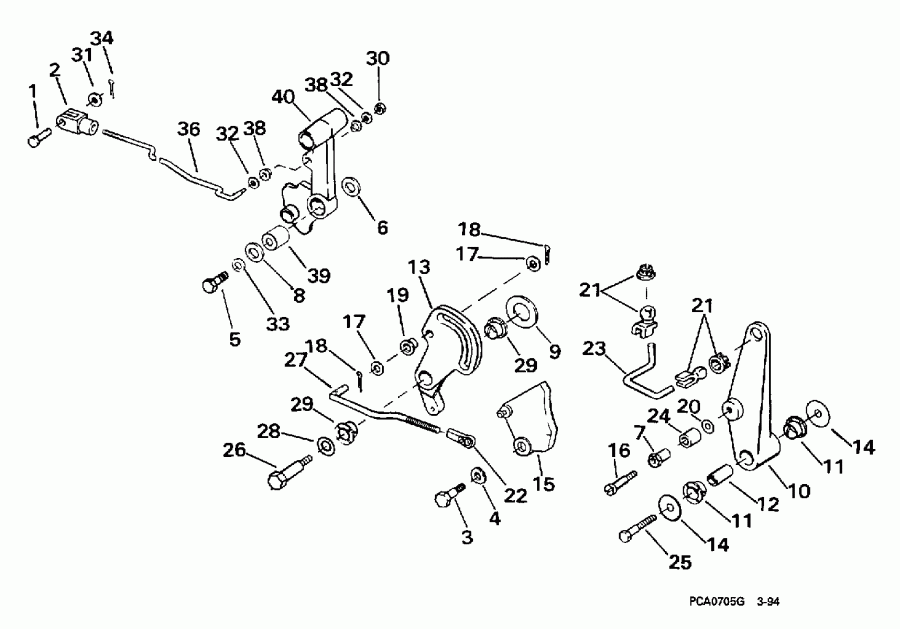 ��������� �������� ����� ������� SE65RSLZ2 1997  - ift & Throttle Linkage
