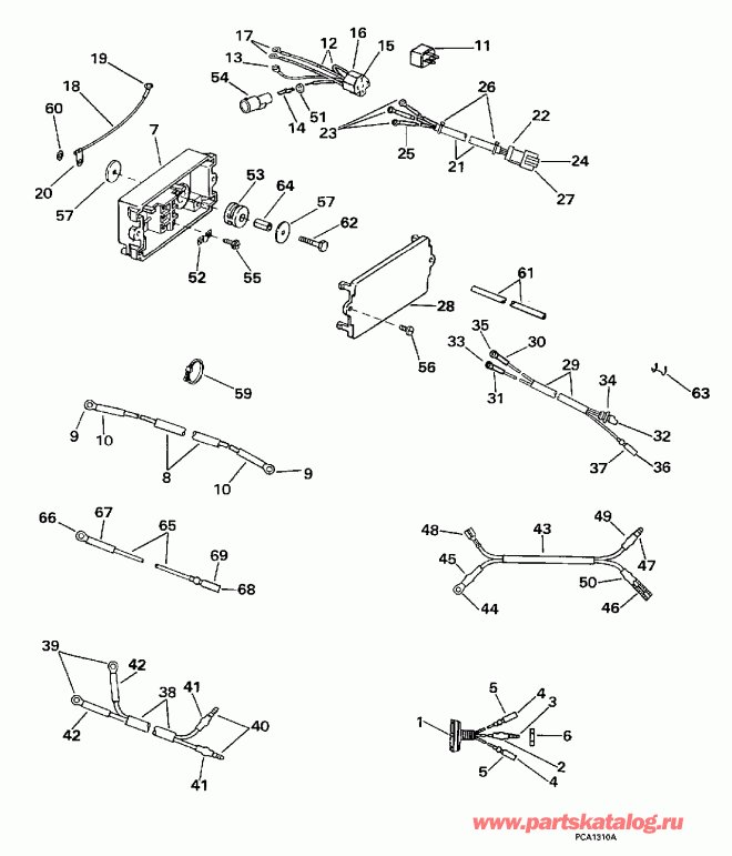 �������� ��������� ����� Evinrude XE90TSLEUA 1997  - wer Trim/tilt Electrical / wer Trim / tilt ���������