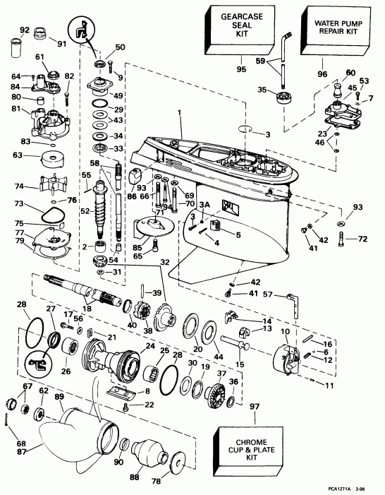 �������� ����� ������� BE115SXECM 1998  - 90 & 115 Sx Models -  90 & 115 Sx Models