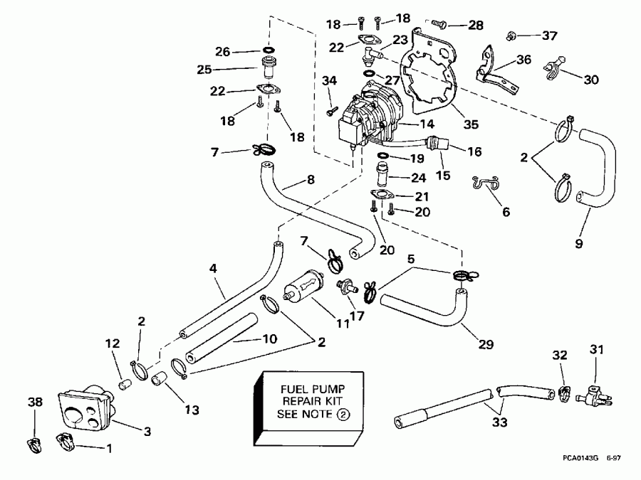  EVINRUDE BE130TLECE 1998  - el Pump - el �����