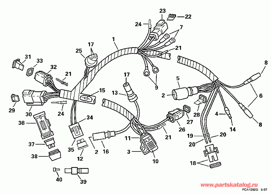 ��������� ����� Evinrude BE150GLECD 1998  - tor Harness - tor ���� ��������