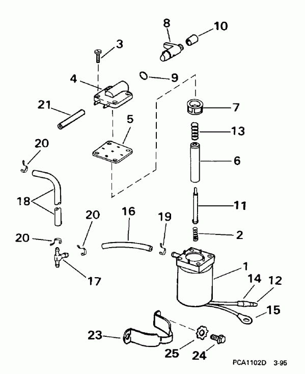 �������� ����� EVINRUDE BE15FDLECM 1998  - ectric Primer System