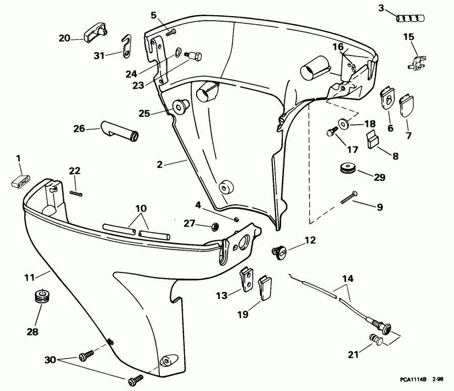  ������� BE15FWECA 1998  - wer Engine Cover - wer ������ ��������� (�����)