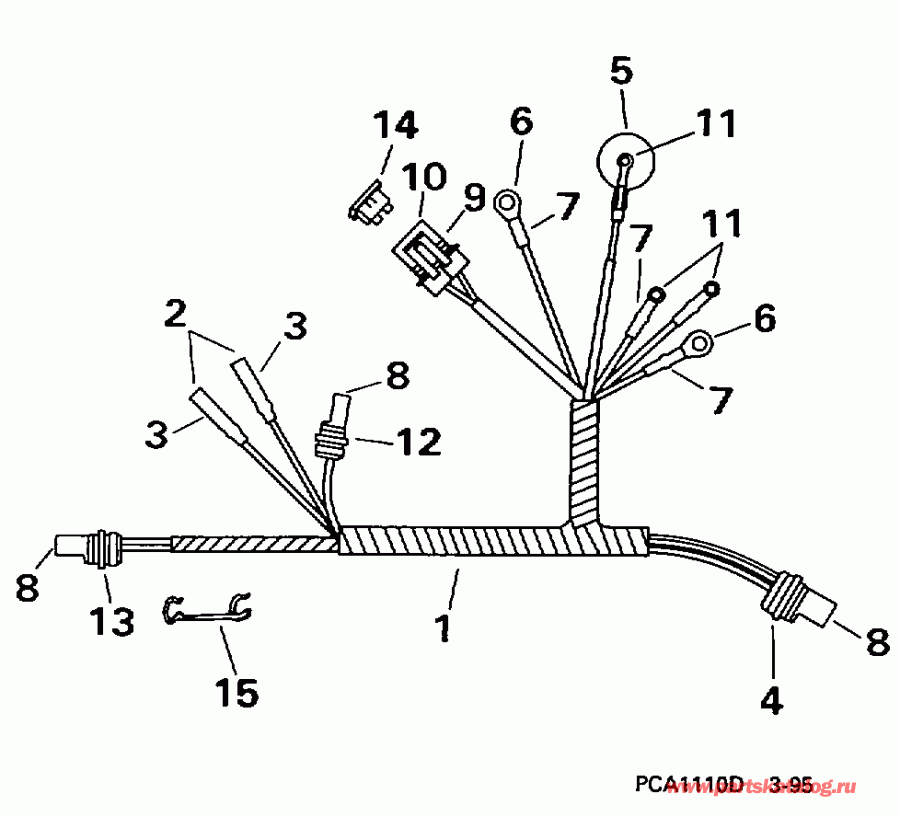 ��������� �������� ����� EVINRUDE BE15FWECA 1998  - Te Models /  Te Models