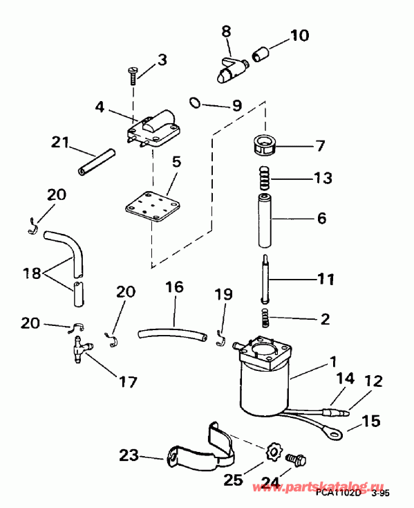 ��������� ��������� EVINRUDE BE15FWLECA 1998  - ectric Primer System / ectric Primer System