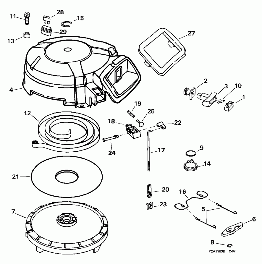 ��������� EVINRUDE BE15FWLECA 1998  - wind ������� - wind Starter