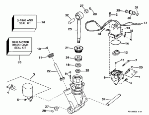 ���������������� ��������� ������� Hydraulic Assembly (Power Trim/tilt Hydraulic Assembly)