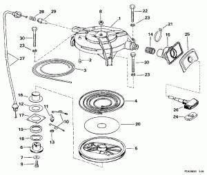 ������ ��������� (�����) -- Johnson -- 200sl, Stl, 225stl, Sl, Gl (Engine Cover -- Johnson -- 200sl, Stl, 225stl, Sl, Gl)