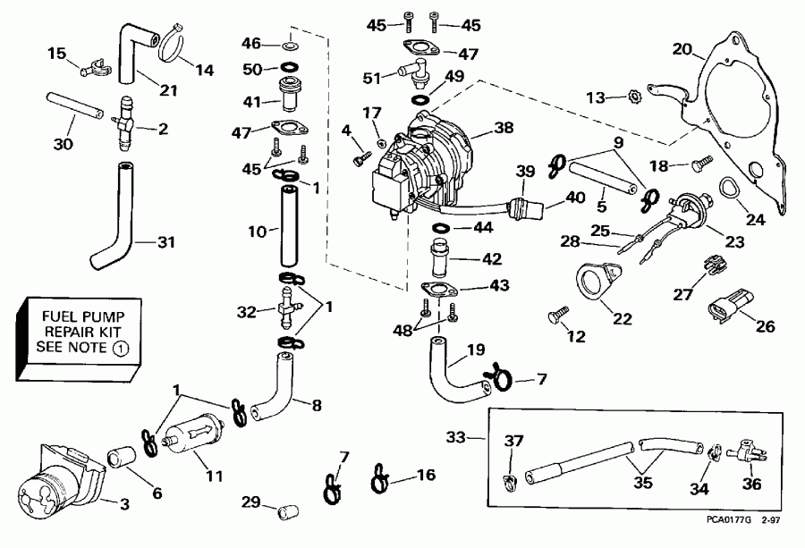 ��������� �������� ����� Evinrude BE200CXECM 1998  - el ����� / el Pump