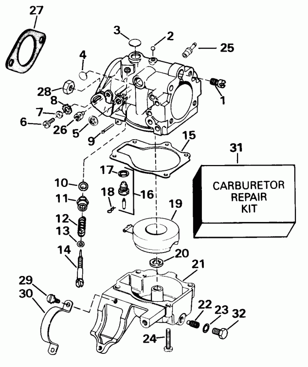 �������� ����� ������� BE20SEECB 1998  - rburetor 20se, 20sel, 25e, 25el