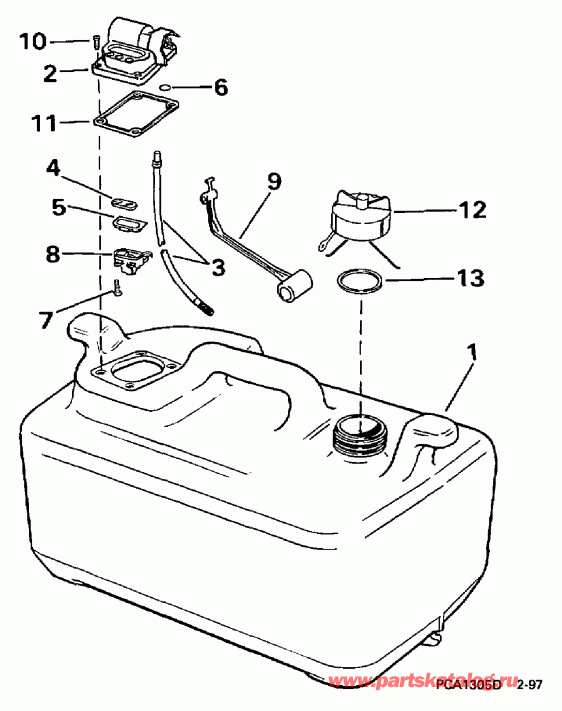 ��������� ����� Evinrude BE25BALECM 1998  - mote Control Adapter Kit / mote ���������� Adapter Kit