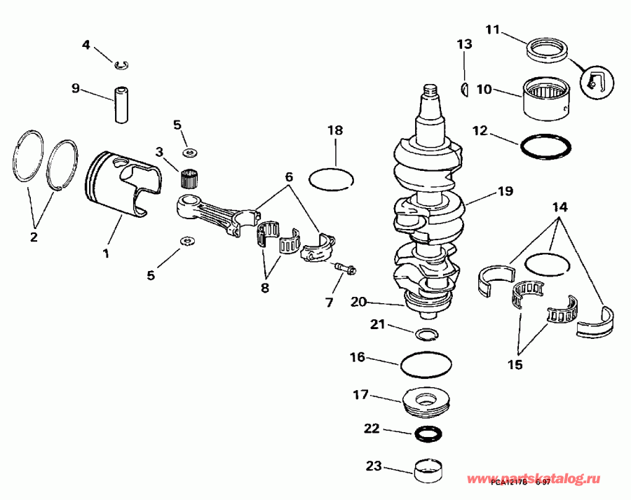�������� ��������� ����� Evinrude BE25KECA 1998  - ank��� & �������
