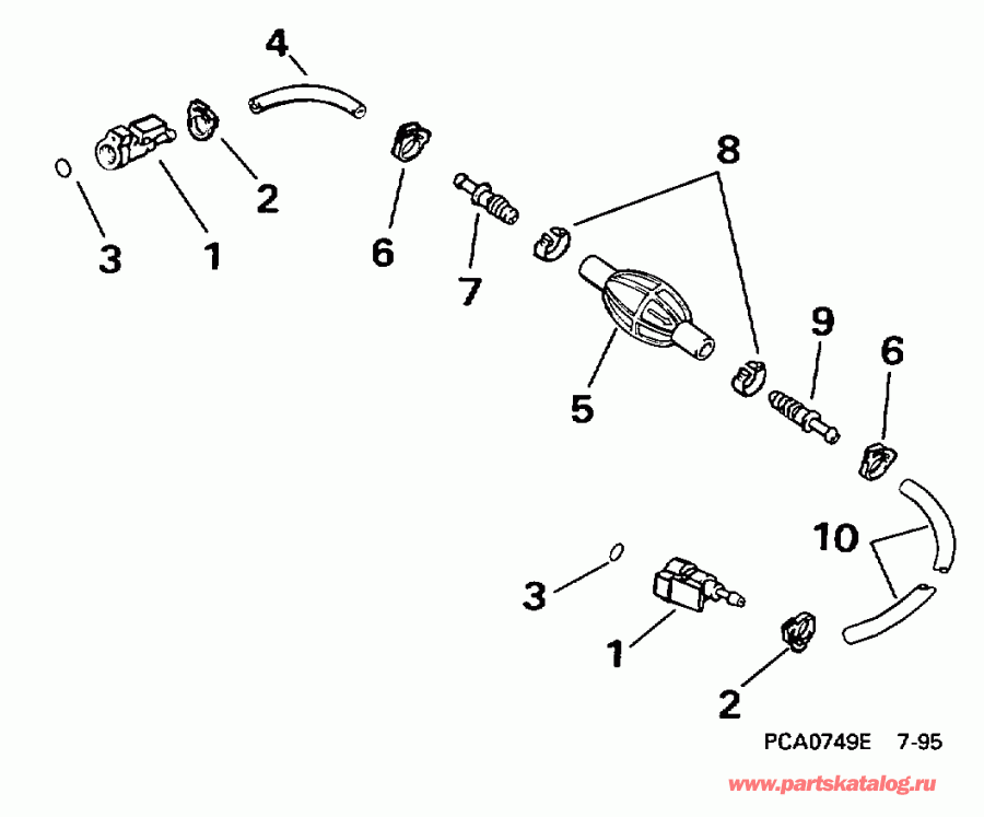  EVINRUDE BE25KECA 1998  -  5/16 In. I.d.