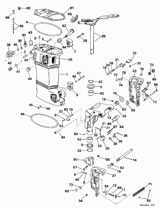 ��������� ������� BE25KECA 1998  -  Power Trim & Tilt / ���������������� ��������� �������