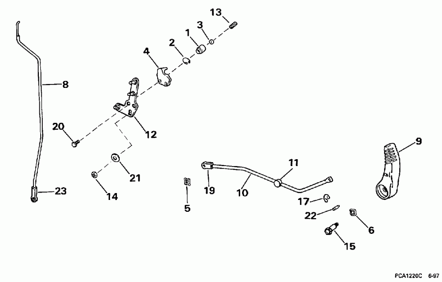 ��������� �������� ����� Evinrude BE25QLECA 1998  - ift Linkage - ift ��������� ��������