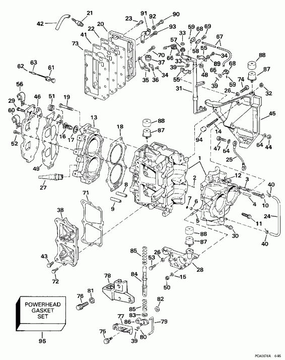 ��������� �������� ����� ������� BE30BAECS 1998  - linder & Crankcase - linder & ������ ���������