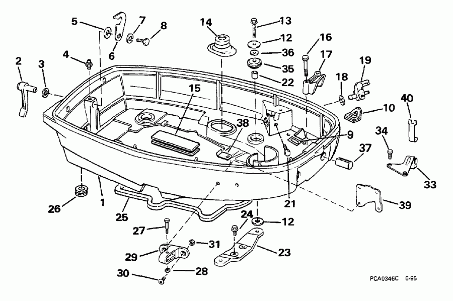 ��������� Evinrude BE30EECS 1998  - wer Engine Cover - wer ������ ��������� (�����)