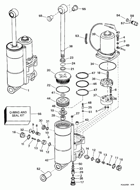 ��������� EVINRUDE BE35KECA 1998  - wer Trim/tilt - wer Trim / tilt
