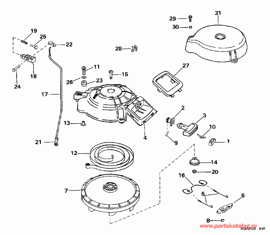 �������� ����� Evinrude BE35KECA 1998  - wind ������� / wind Starter