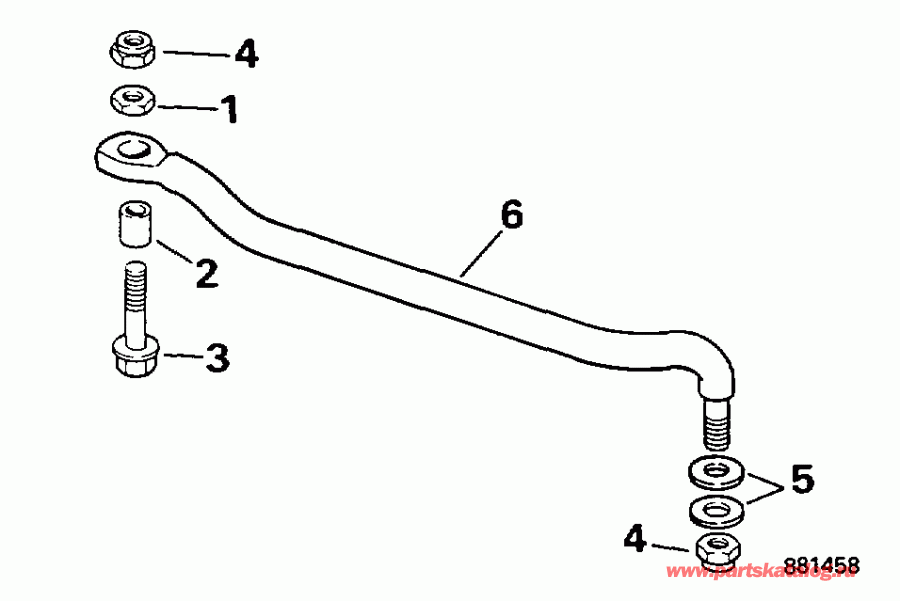 �������� ����� Evinrude BE35KLECA 1998  - ee������ ����������� Kit - eering Link Kit