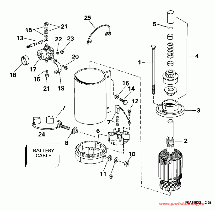  EVINRUDE BE40EECR 1998  - ectric Starter & Solenoid - ectric ������� & Solenoid