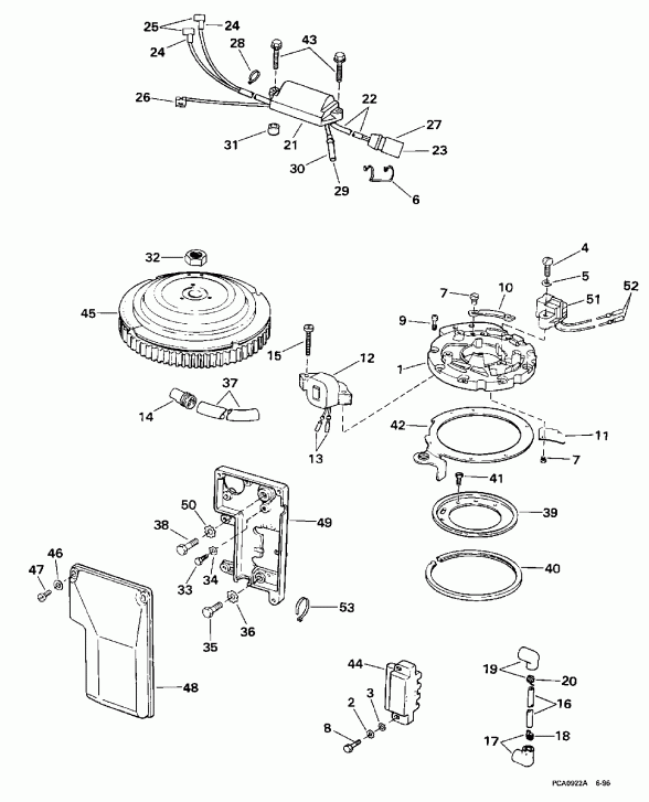 �������� ��������� ����� EVINRUDE BE40ELECR 1998  - ���� Start -  Rope Start