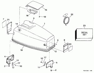 ������ ��������� (�����) -- Johnson -- Electric Start Only (Engine Cover -- Johnson -- Electric Start Only)