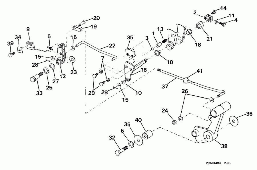 �������� ��������� ����� Evinrude BE50RLECR 1998  - ift Linkage - ift ��������� ��������