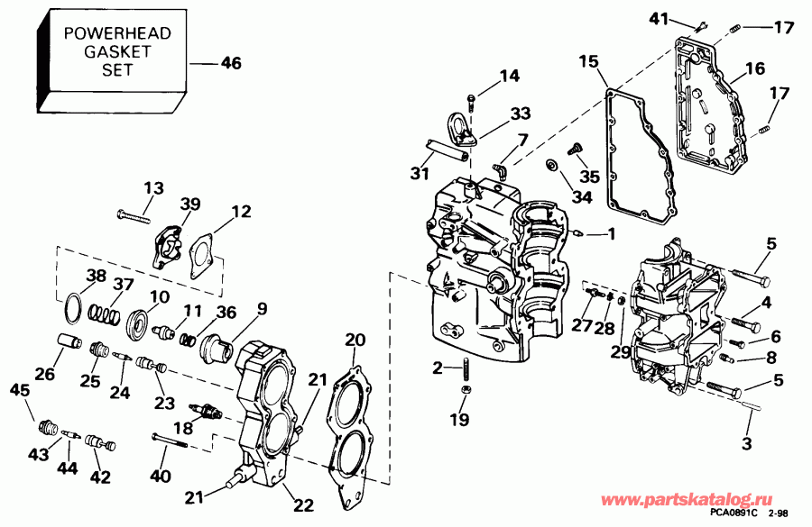 �������� ����� Evinrude BE50TLECR 1998  - linder & ������ ���������