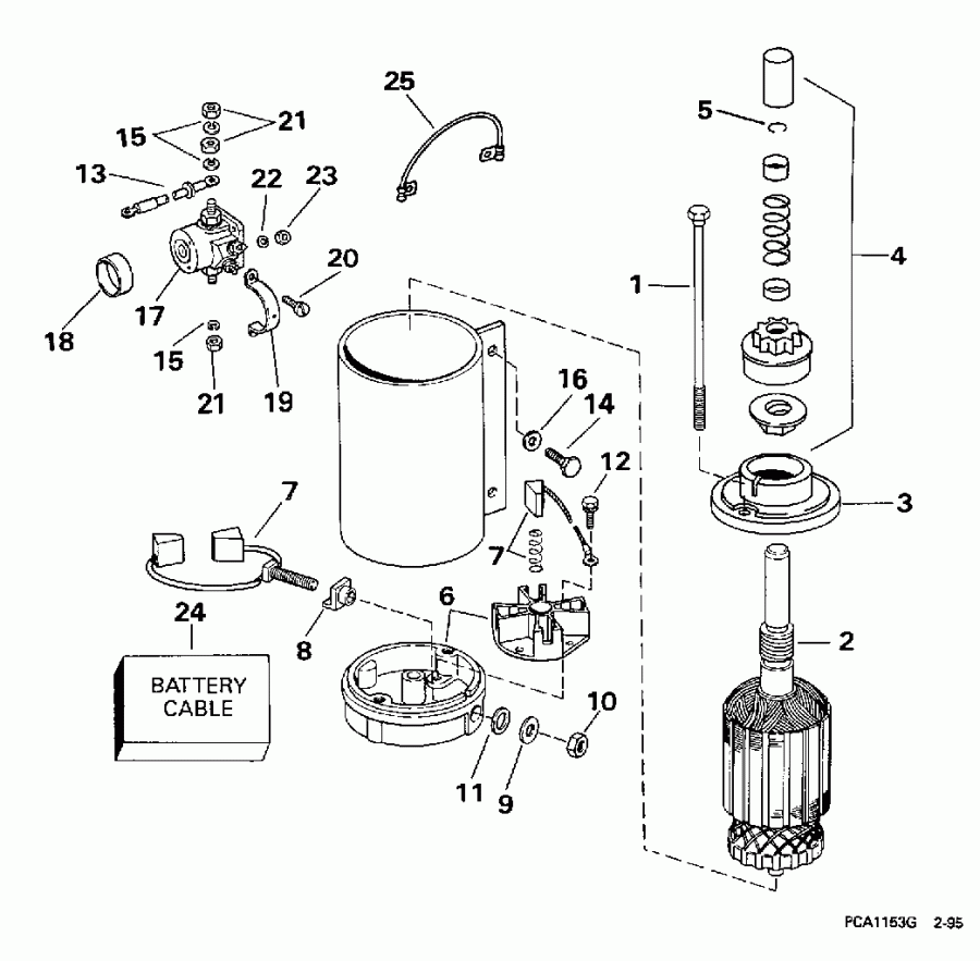 ��������� ��������� Evinrude BE50TLECR 1998  - ectric ������� & Solenoid