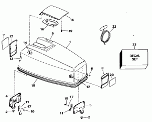 ������ ��������� (�����) -- Johnson -- ���� Start Only (Engine Cover -- Johnson -- Rope Start Only)